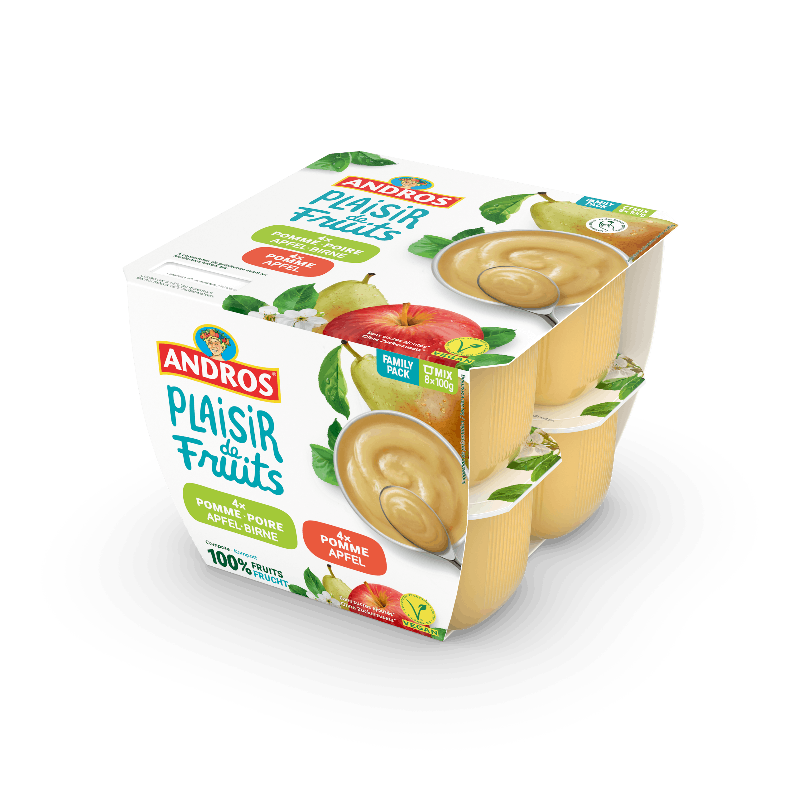 Compote Pomme-Poire Family Pack